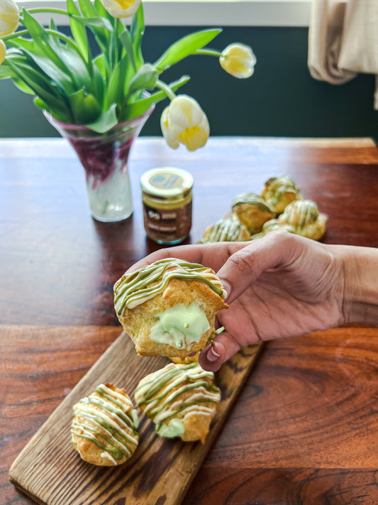 Pistachio Latte Cream Puffs
